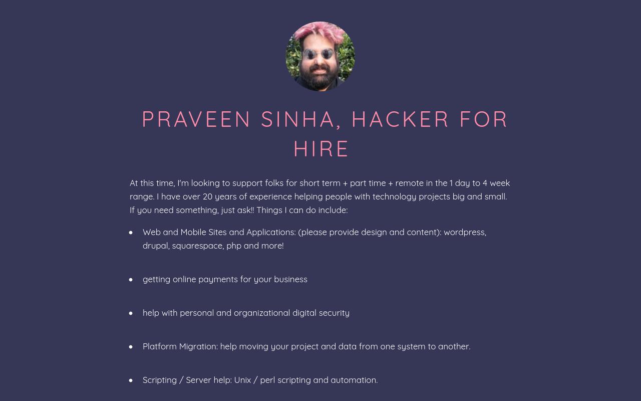 Carrd profile picture for @praveen